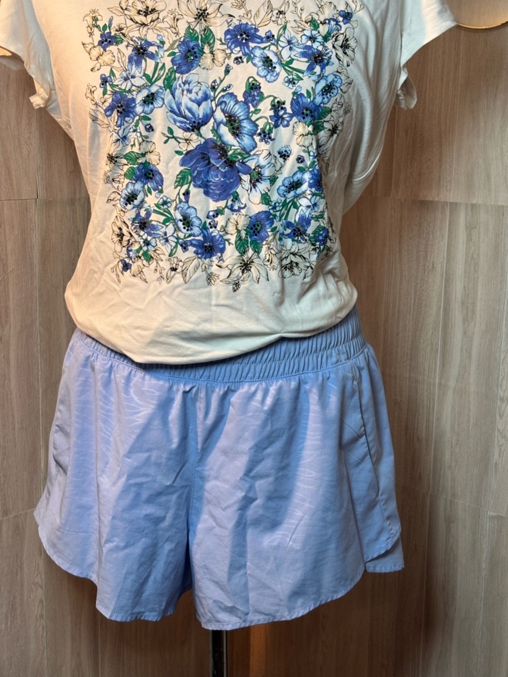 Avia Light Blue Active Shorts With Liner Athletic